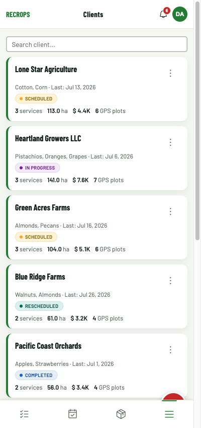Recrops — Clients